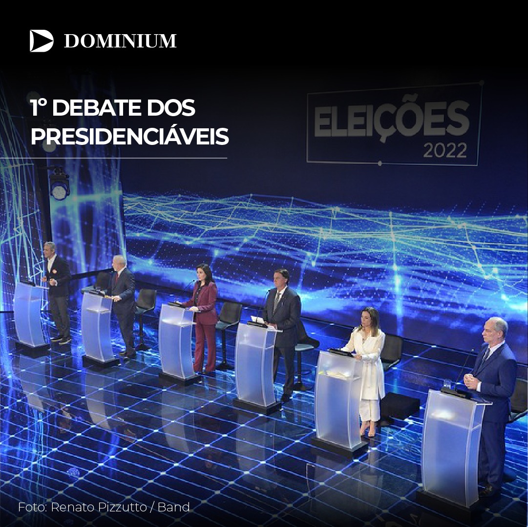 DominiumRelGov's tweet photo. Primeiro debate de presidenciáveis altera pouco potencial de voto. Polarização entre Lula e Bolsonaro se manteve com destaque para Ciro e Tebet. 79,6% já decidiram voto, segundo MDA/CNT. Acompanhe nossas análises políticas: https://t.co/mt46goXB96 #dominium #consultoria #relgov https://t.co/XZxlQjvfKC