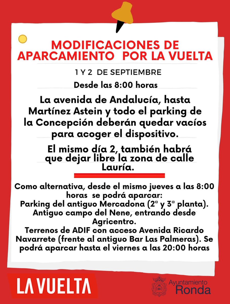 AytoRonda's tweet photo. ⚠️ AVISO IMPORTANTE ⚠️ https://t.co/q7Pnzh15Az