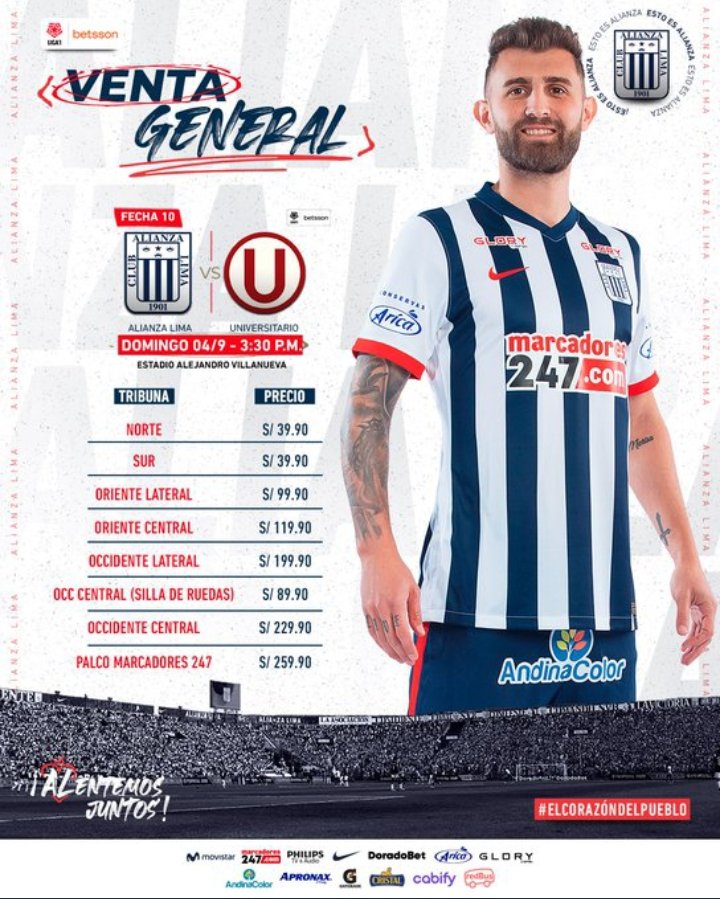 JCastilloRoque's tweet photo. 🚨¡SORTEO!🚨
Sorteo una entrada 𝗢𝗿𝗶𝗲𝗻𝘁𝗲 para el partido de Alianza Lima vs. Universitario, este domingo 04 de septiembre. Sigue los pasos ⬇️.
- Sígueme en Twitter: @JCastilloRoque 
- Dale like y Rt
- No citar tuit
🚨 El ganador será anunciado el viernes a las 6:00 PM. https://t.co/USHOPiru3b