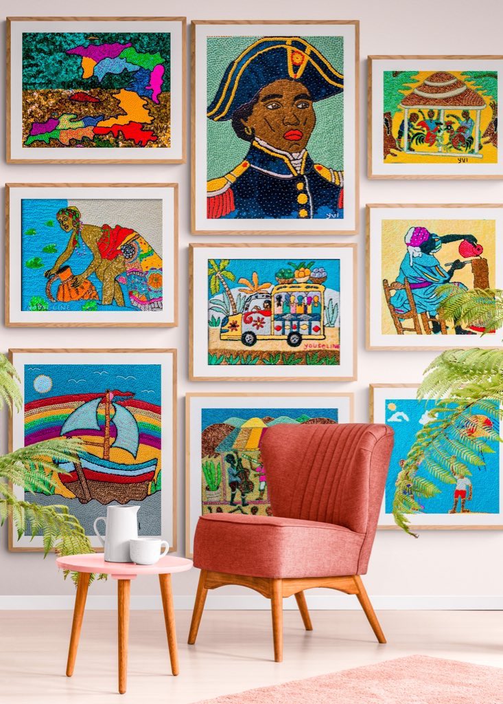 YouselineVital's tweet photo. Yon dekò miral ki rasanble ladan l istwa, kilti, ak tout souvni m kenbe e ke m pa janm bliye.
#payetdesign #haiti #ayiti #haitianart #art #yvi #sequinpainting #loveart #haitianartist https://t.co/BH0IBsh4hN