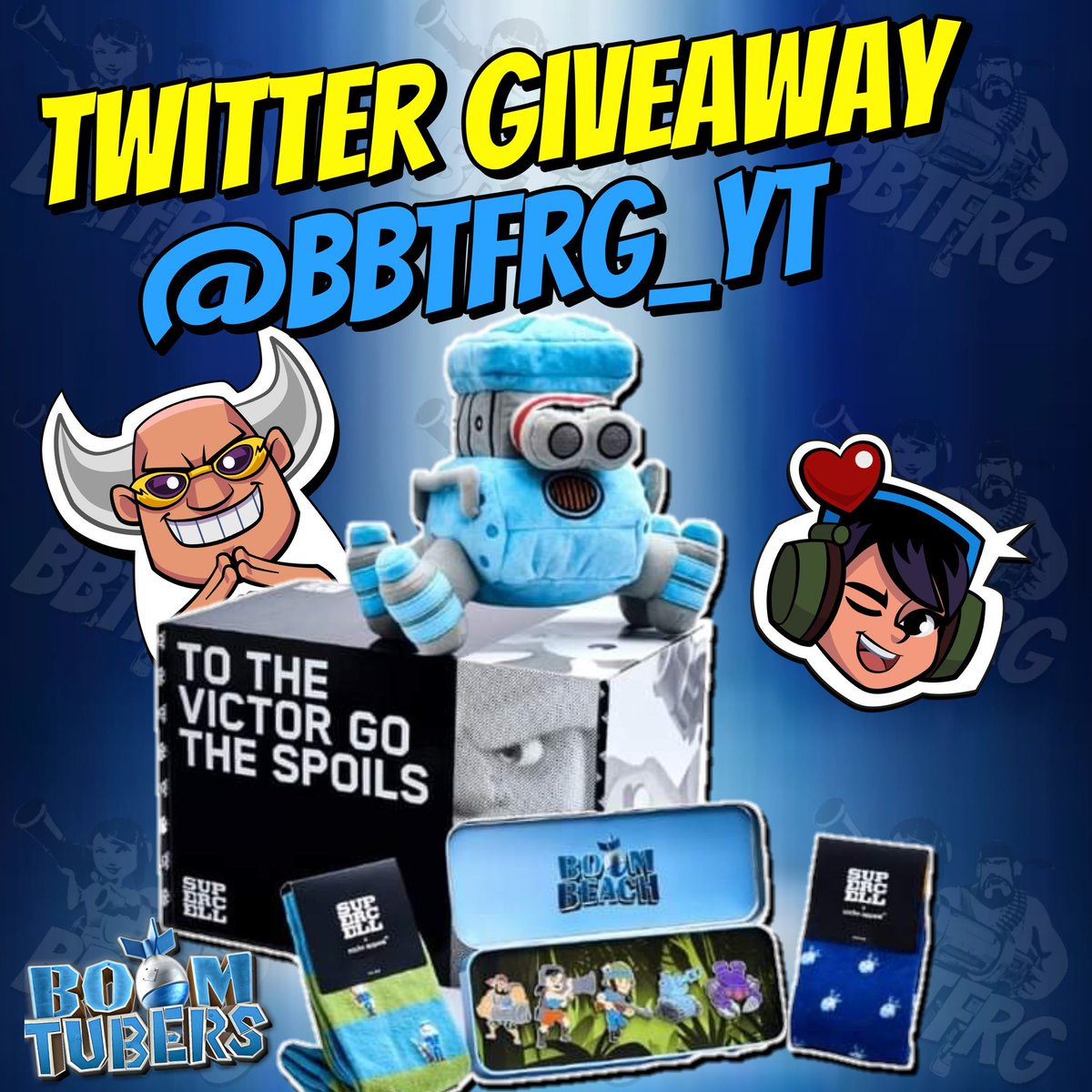 BBTFRG_YT's tweet photo. Boom Beach Merch Kit Giveaway!
1×Critter Plushy
2×Pair of Socks
1×Pin Set
To enter -
✔️Follow me on twitter
👍Like this post
🔃Re-tweet this post
🍀I'll pick a winner on Saturday 3rd September. Good Luck!
@BoomBeach @BoomBeachFL #BoomBeach #BoomBeachFL #MerchKit #Giveaway https://t.co/txjDZOFz7b