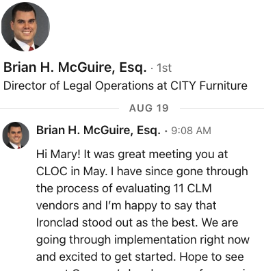 maryshenocarro1's tweet photo. Messages like these about @ironclad_inc never get old. "Ironclad stood out as the best"! This makes my day :) https://t.co/2k8aS5HJSC