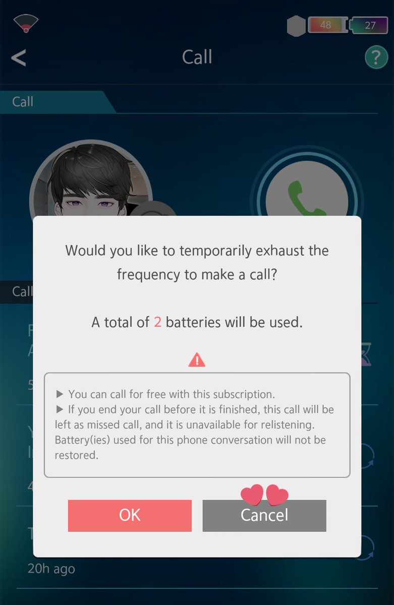the_ssum's tweet photo. How to get Teo's pink hair icon? 
Tap the button to call and then cancel and do it 10 times in a row ^^
-
Sad thing: if you have the subscription you can't do it 🤡
~
#thessum #thessumspoilers https://t.co/AyANF3yubT