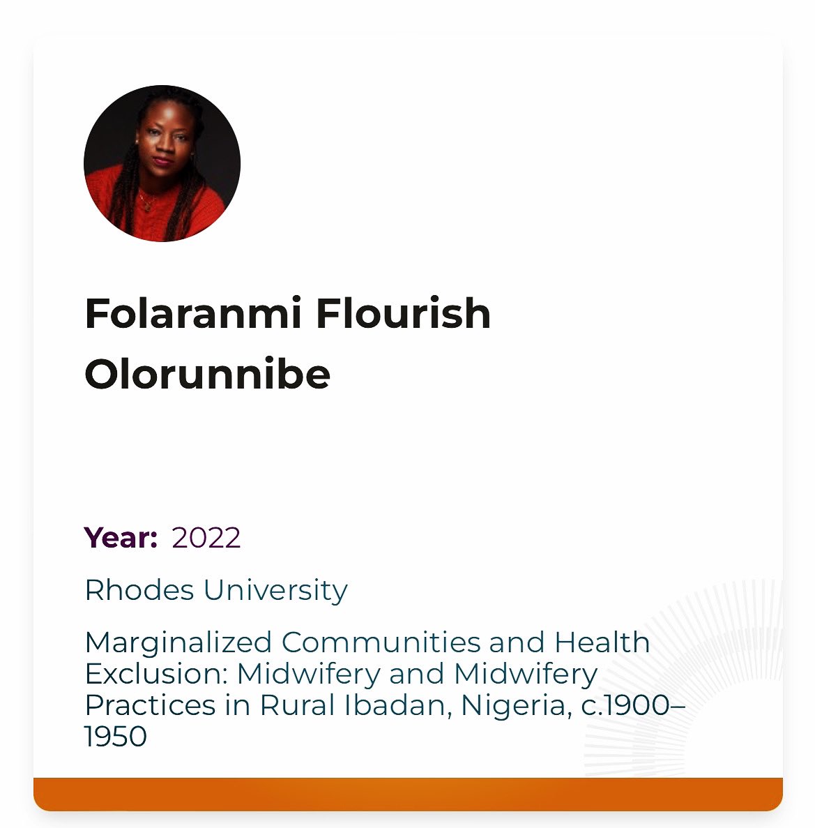 Vault_Flourish's tweet photo. Deeply honoured to be among the Forty-one Early Career Scholars from Ghana, Nigeria, South Africa, Tanzania, and Uganda, awarded with a Postdoctoral Fellowship in the African Humanities Program’s Final Cohort of the American Council of Learned Society (ACLS). https://t.co/0xfXPMd5Na