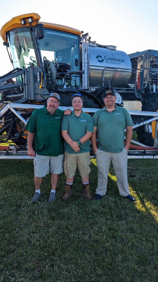 GreeneyeAg's tweet photo. At the @FPSHow? Visit Greeneye on #Booth1214 to see our fully-equipped precision sprayer & find out how we can help you reduce post-emergence herbicide use by 88%! Our team – David, Kody & Jeremiah – look forward to answering your questions #noappointmentnecessary https://t.co/YA83Ri6KEi
