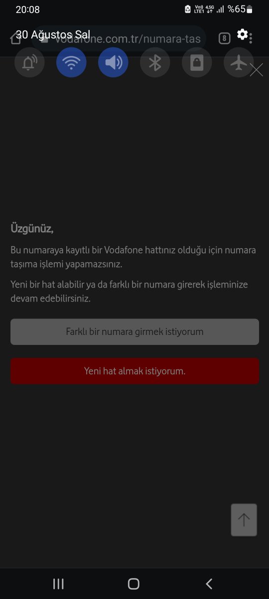 SinanBaslar's tweet photo. @VodafoneDestek Tarih ve saate bakılırsa şimdi tekrar denedim aynı hata... https://t.co/z4LjoaSlHd