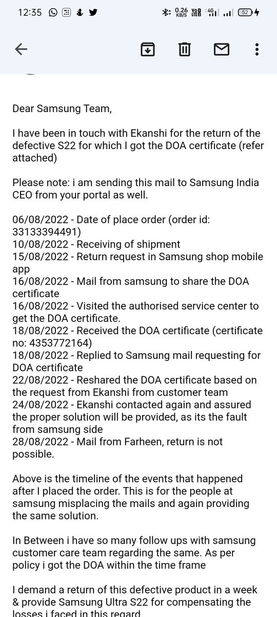 VigneshMohan55's tweet photo. @SamsungIndia #BoycottSamsung https://t.co/PdeNvAndRV