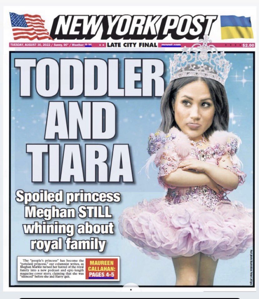 cecimezam's tweet photo. Y tras las tremendas de declaraciones de #MeghanMarkle el nieto de Mándela declaró “Que nadie con una mente pensante en Sudáfrica haría una comparación a ese nivel”. TRAZ! Y pues esta siendo criticada a nivel internacional por sus palabras y así la publica el #NewYorkPost https://t.co/byDmajDb0Y