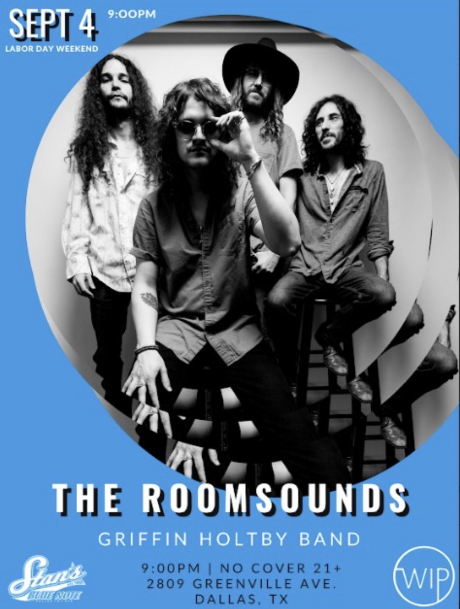 GriffinHoltby's tweet photo. Sunday night, come see The Roomsounds at Stan's Blue Note.  One of the best bands in Dallas.  We open at 9:00. https://t.co/1e4rHvBwwh