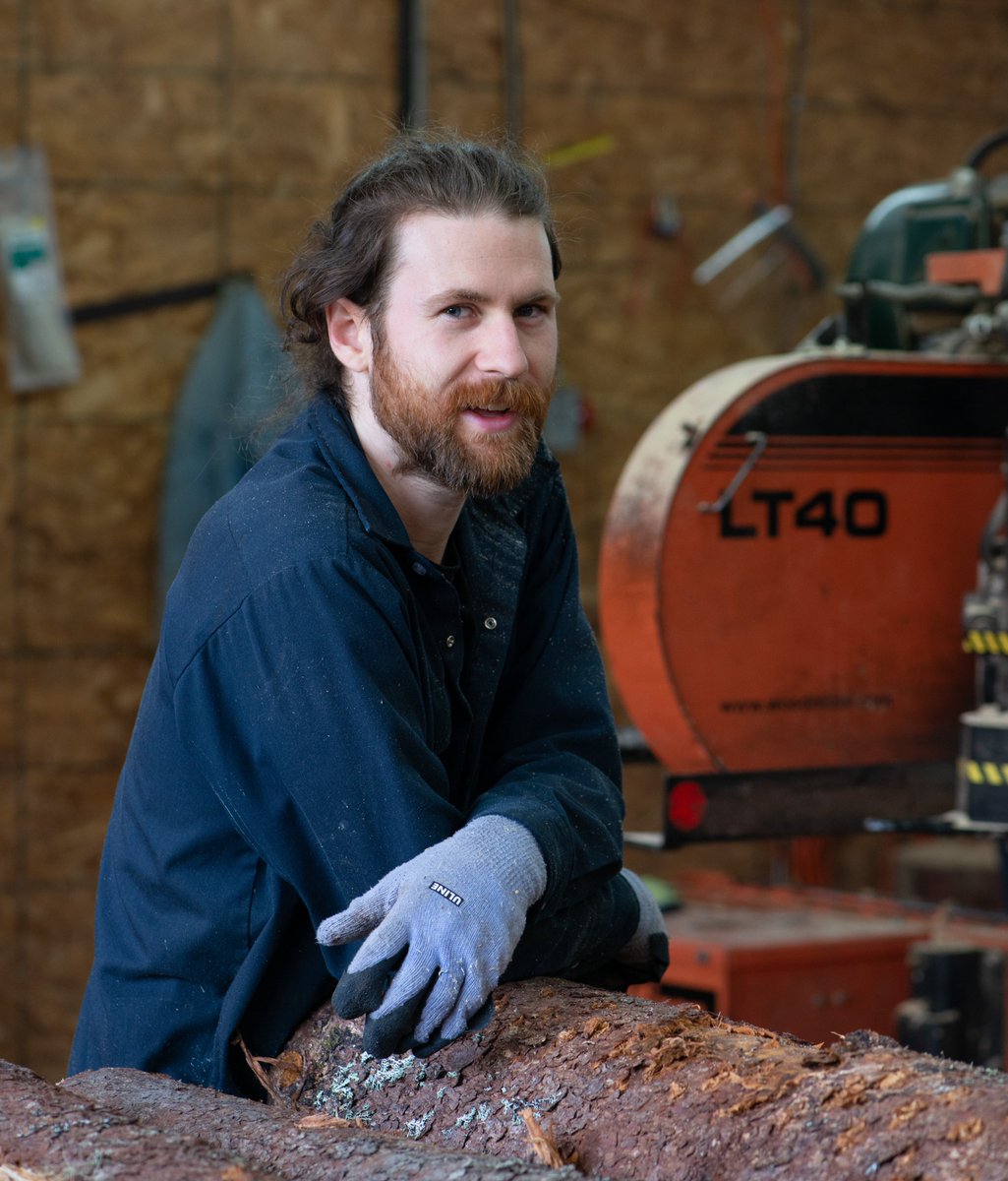 larchendgrain's tweet photo. Meet the team Tuesday. 
Here we have Andrew who has been with the company since 2019. Andrew is the other main man in the 1st step of our process, Operating the mill. #lovemylarchwood #handmade #nsmade #cuisine #NSBusiness #supportlocalbusiness https://t.co/D5BcGl50Hy