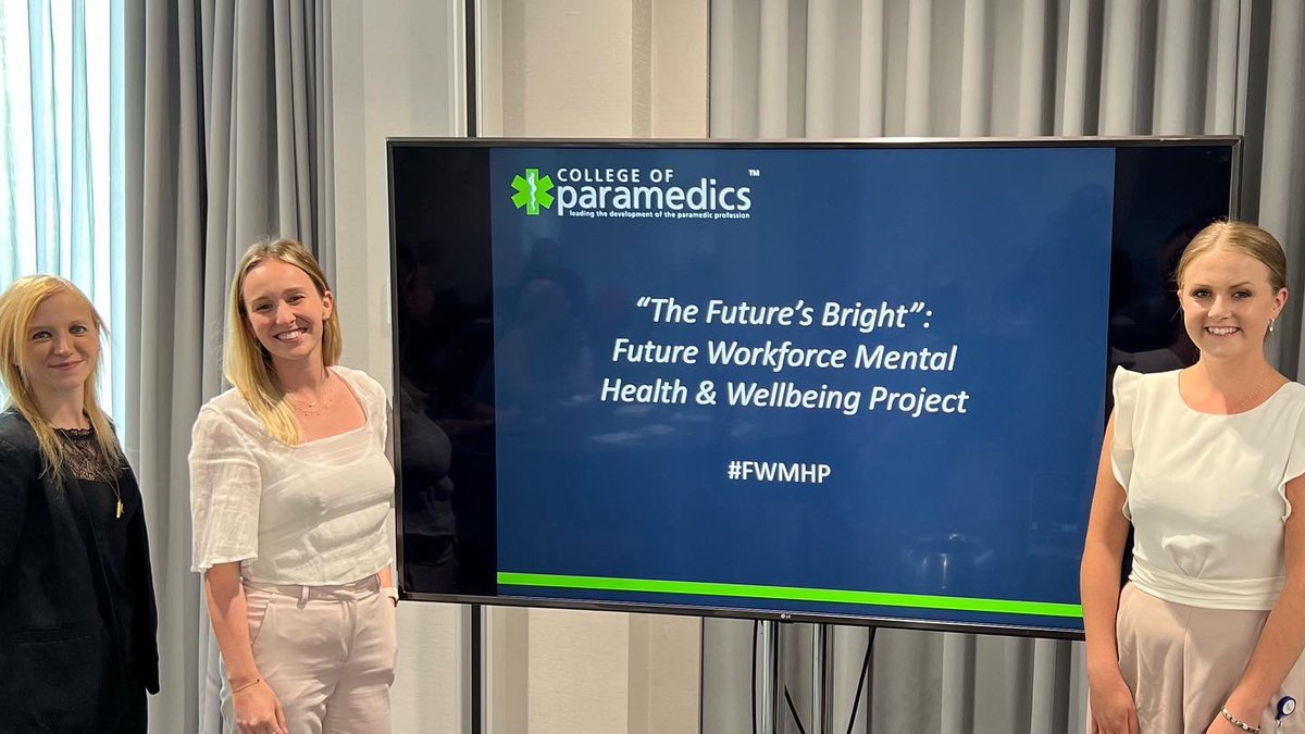 K_Pavoni's tweet photo. Inspiring day @paramedicsuk for the launch of the national paramedic mental health &amp; wellbeing curriculum, wellbeing support tool &amp; education suite for paramedic mentors. Thank you to all our speakers &amp; attendees! Together we will make a difference #FWMHP @EmmaGeis2 @HowlettGemma https://t.co/L4iBp374Q4