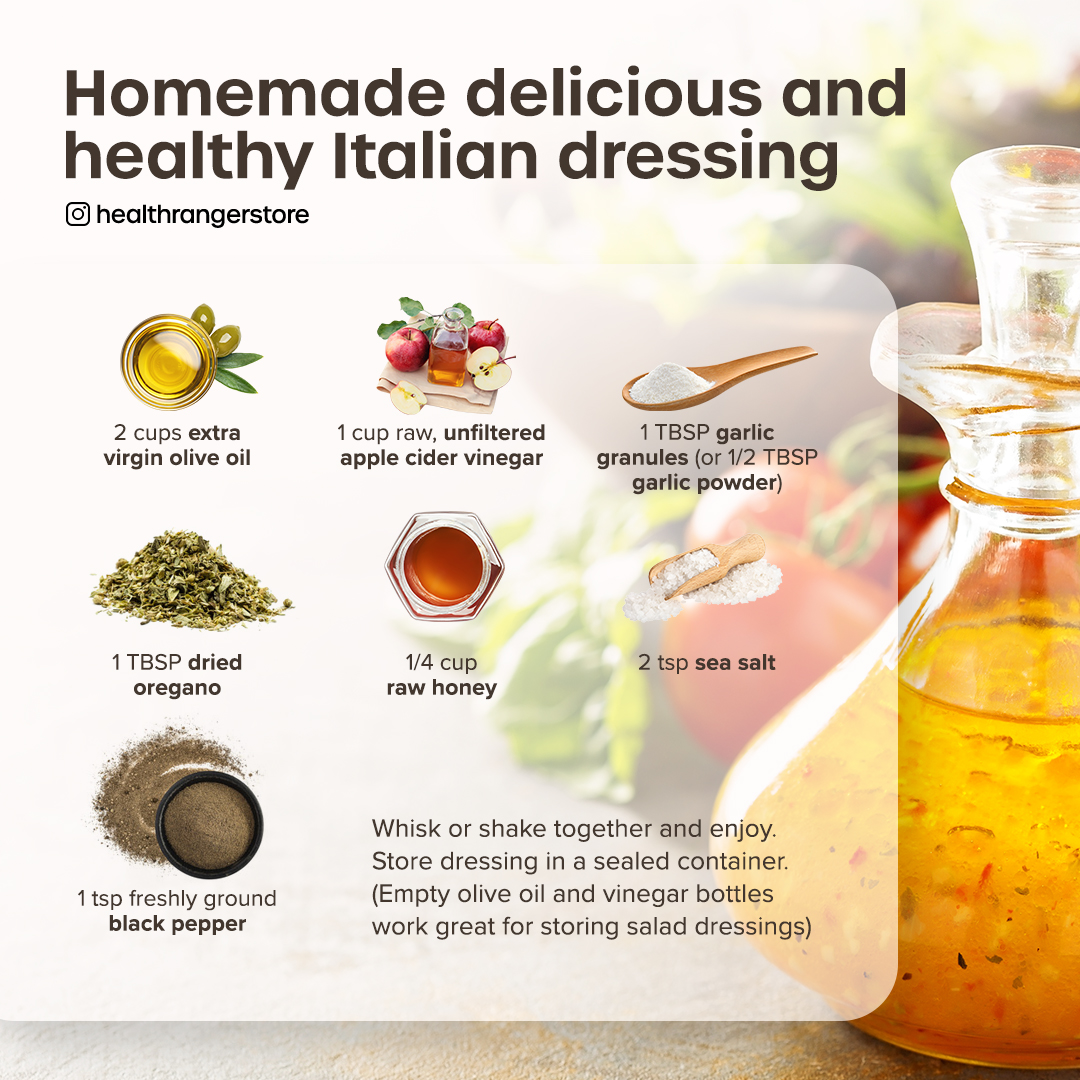 RealBrightShop's tweet photo. Homemade delicious and healthy Italian dressing

#recipe #goodfood #homemade #saladdressing #italiandressing #organic #superfood #organic #naturalremedies #healthbenefits #healthyeating https://t.co/h5T8v8ITEv