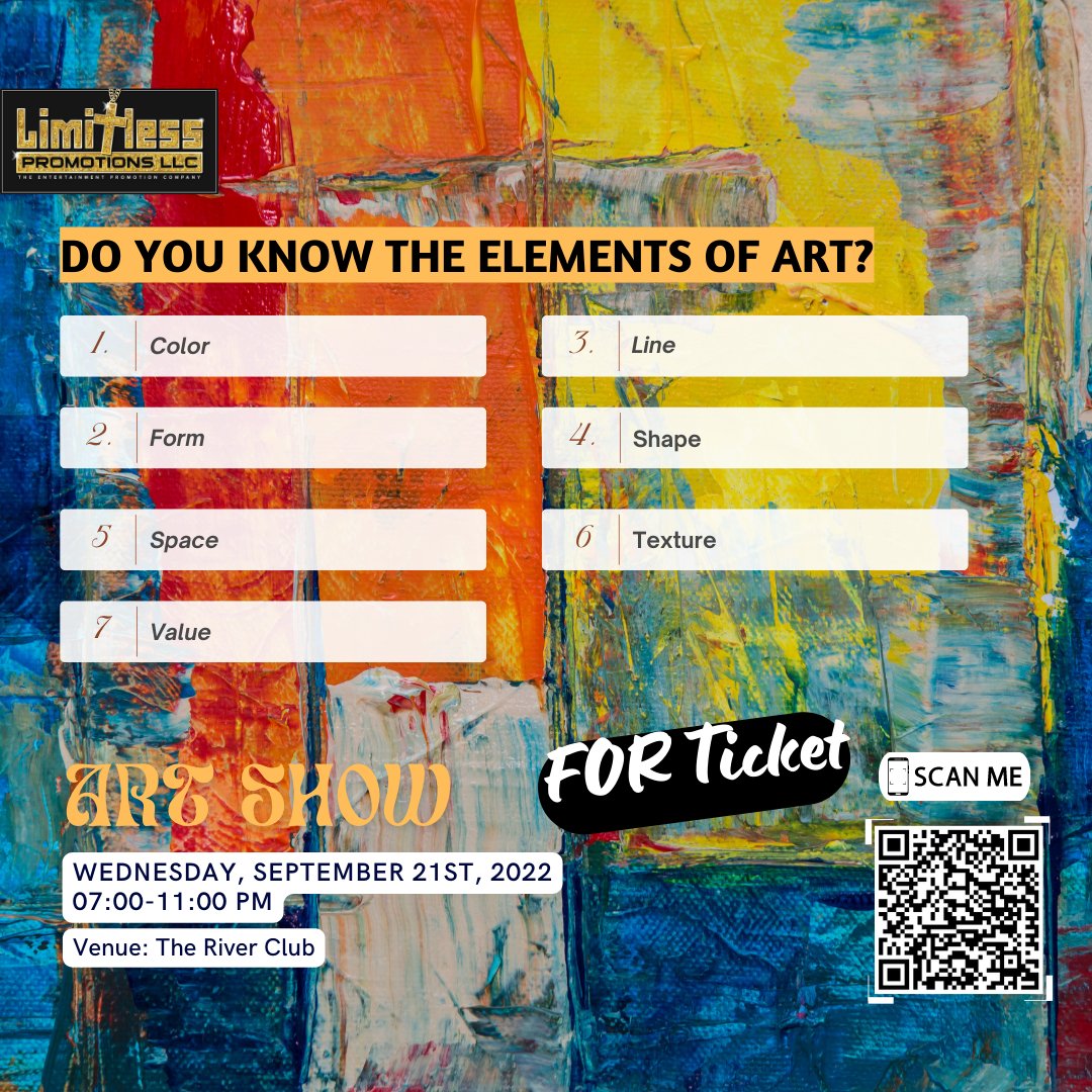 LimitlessRise's tweet photo. Are you a beginning artist? Do you know the elements of art? https://t.co/XObEImUWaG #jaxartist #Duval #jaxlocals #jaxsmallbusiness #folioweekly #jaxfl #whatsgoodjax #Alyssia_gibson #gist_portfolio #Artbydallas #dimelza_boche #RiverClub #DominiqueHammons https://t.co/NKRITTQ5E4