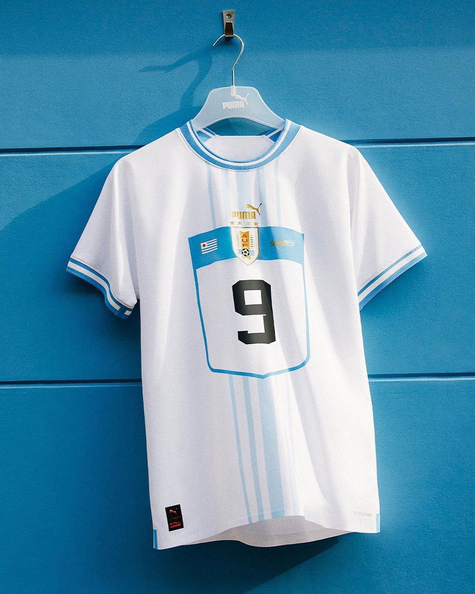 uni_forma's tweet photo. Puma takımlarının deplasman formaları tanıtıldı. 

⚽️Uruguay
⚽️Senegal
⚽️Fas
⚽️Gana
#Puma #WorldcupQatar2022 https://t.co/lfw52pcyRa