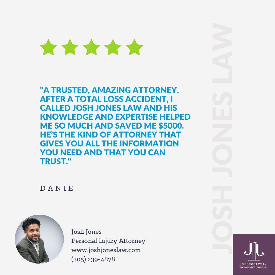 JoshJonesLaw's tweet photo. It's #TestimonialTuesday!

Thank you Danie for the ⭐️⭐️⭐️⭐️⭐️ Review! https://t.co/VpvaUIrIFG