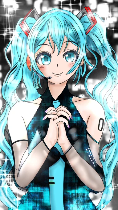 祈りを捧げる初音ミク#初音ミク誕生祭2022 #イラスト 