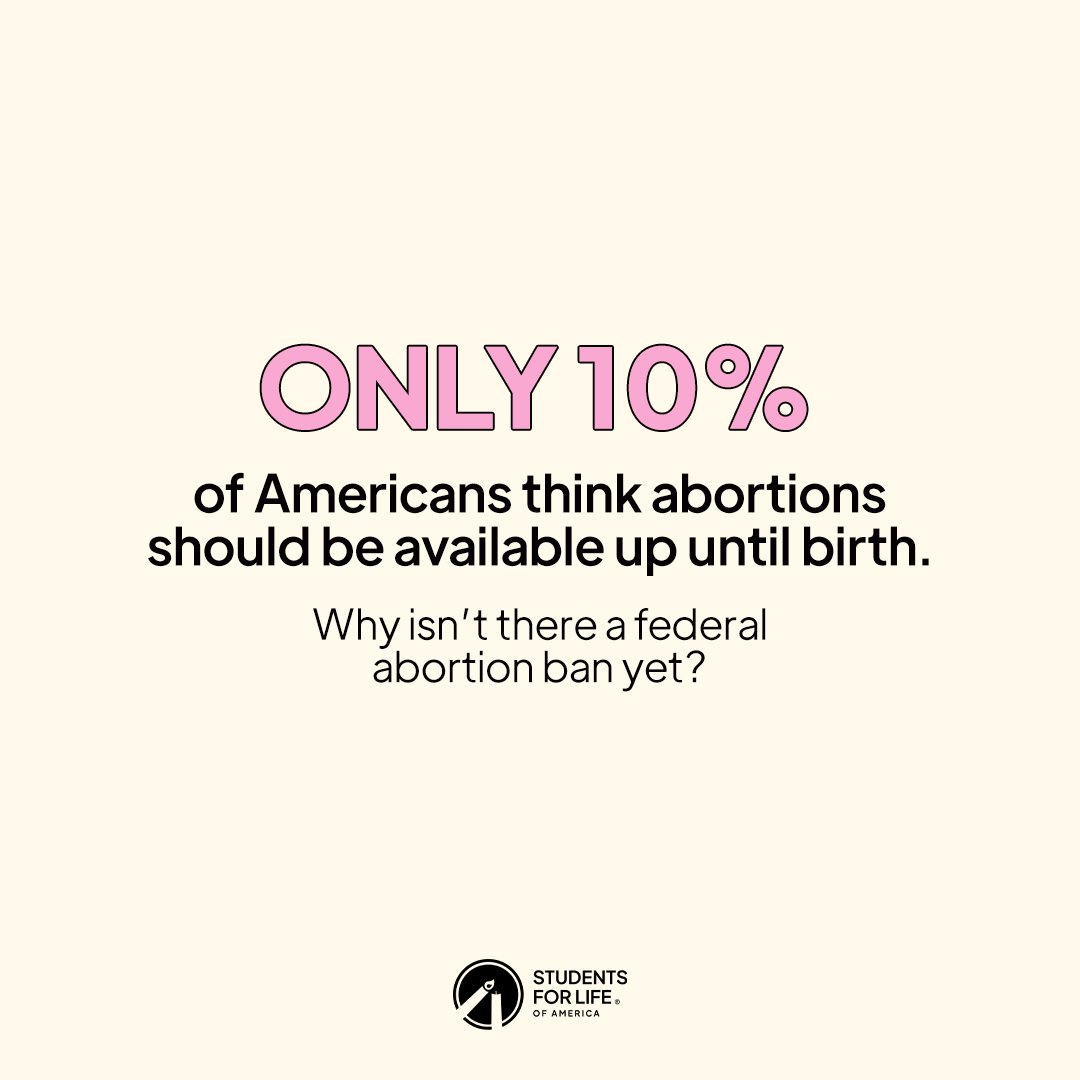 StudentsforLife's tweet photo. MYTH: America's pro-life laws are extreme &amp; barbaric compared to the rest of the world.

FACT: America's pro-ABORTION laws are extreme &amp; barbaric compared to the rest of the world. https://t.co/uwdWUPbPwJ