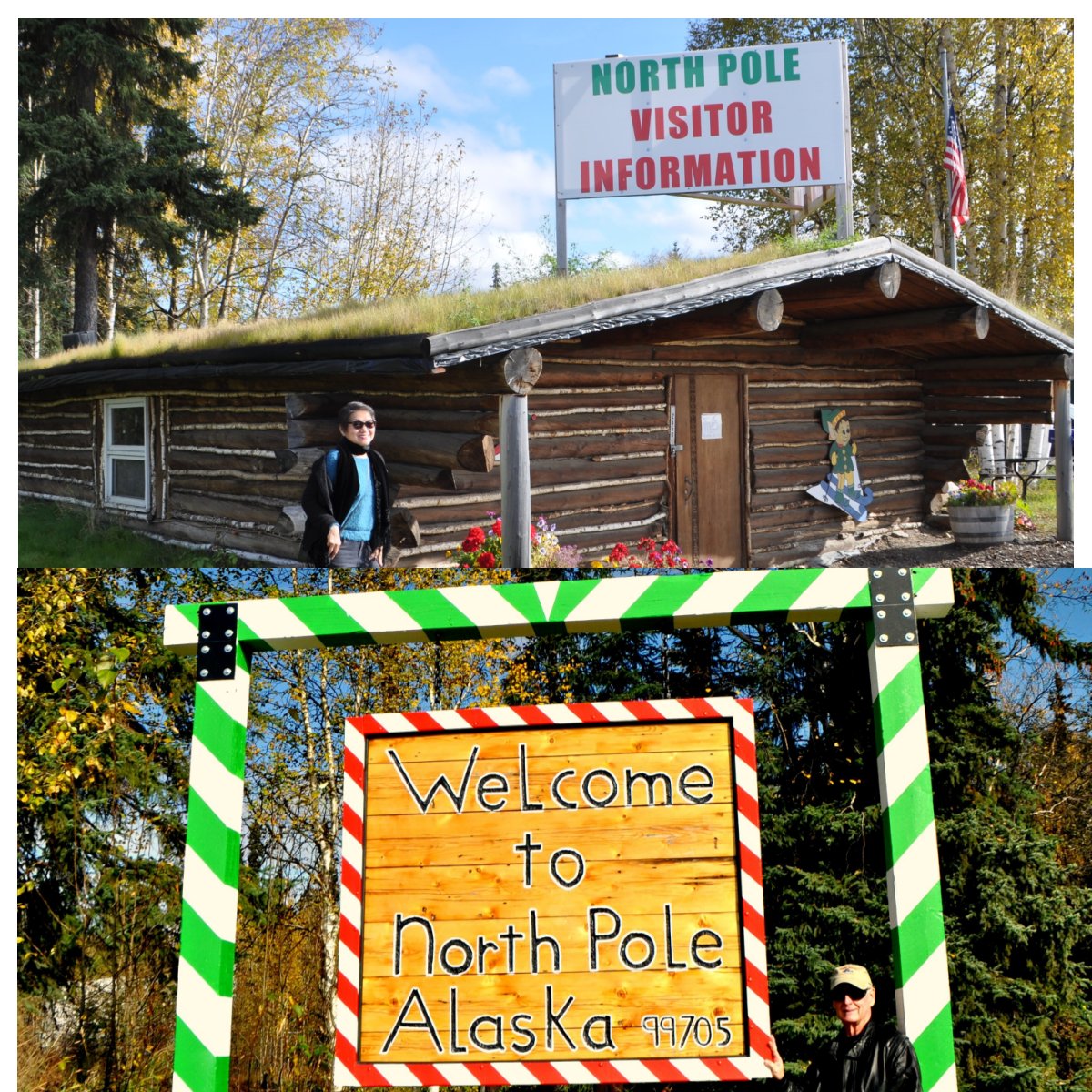#3 of “6 Quaint Small Towns North of Anchorage” is North Pole, 1,700 mi S of Earth's true geographic north Pole. It’s Christmas every day! The Visitor Center is an Alaskan log cabin; street lights are in candy cane motif &amp; street names are about Christmas! rvcruisinglifestyle.blogspot.com/2022/08/travel…
