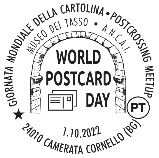 postcrossing's tweet photo. It's about one month until #worldpostcardday, and preparations are afoot! These special cancellation marks from Portugal and Italy will make the day's postcards extra special. You can check other events on https://t.co/nWXQUfTwgS or prepare something special of your own! https://t.co/5MIL5NRuQt
