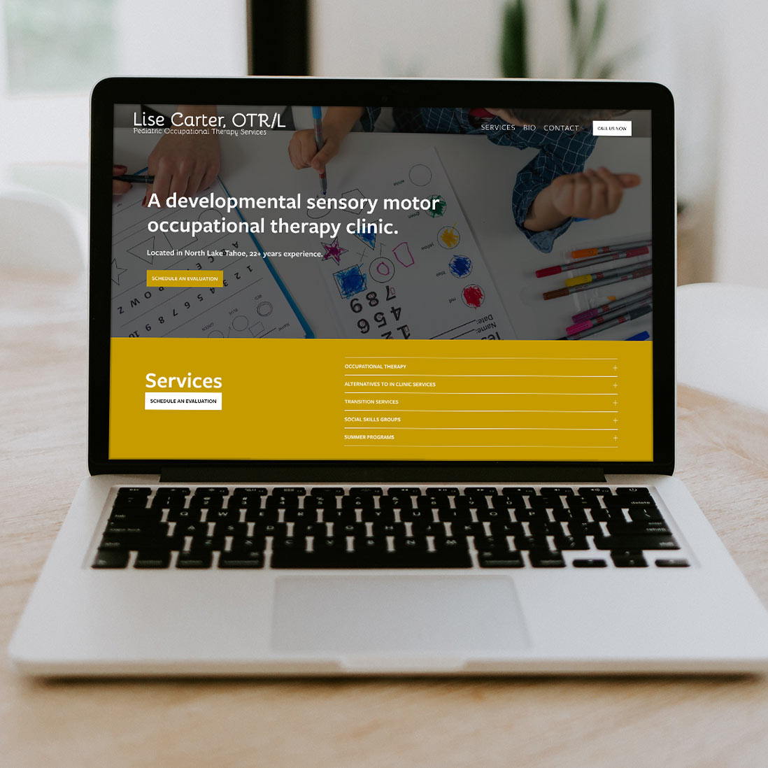 DKDesignStudio's tweet image. Website for a Pediatric Therapist.