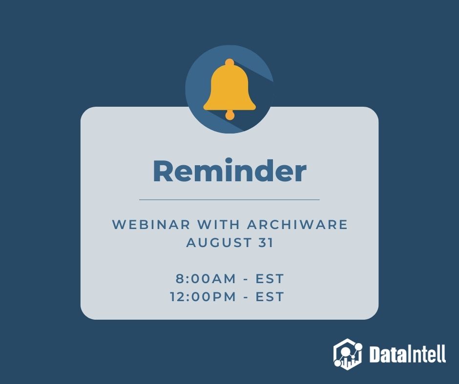 dataintell_io's tweet photo. ⏰ TICK TOCK. TICK TOCK.
Mark your calendar and join us with @archiware on tomorrow's #webinar
➡️ https://t.co/bqOL3xWR9W
#DataAnalytics #Software #StorageAnalyticSoftware #DataGrowth #Data #AnalyticOverview #ControlYourData #OptimizeYourStorage https://t.co/zfYK15IWfv