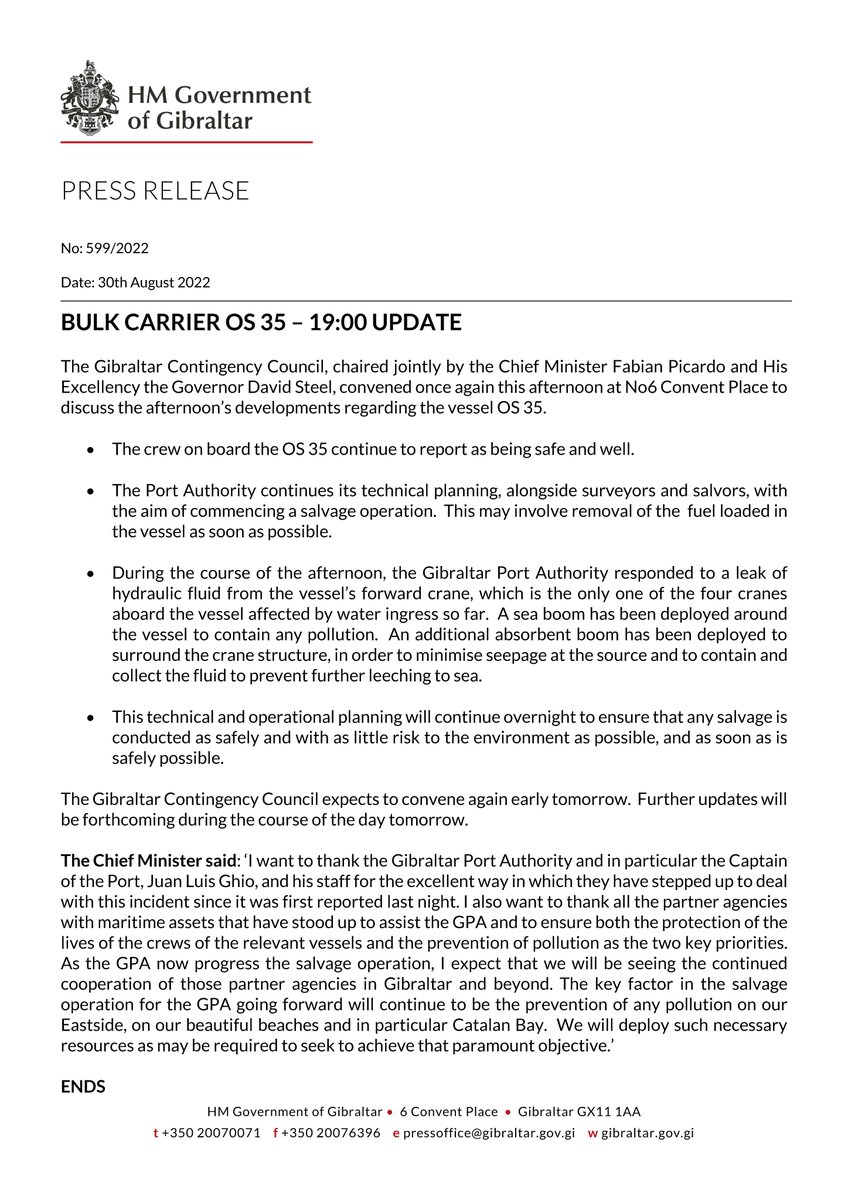 BULK CARRIER OS 35 – 19:00 UPDATE Read the full Press Release online here: bit.ly/3Q0Wvq0