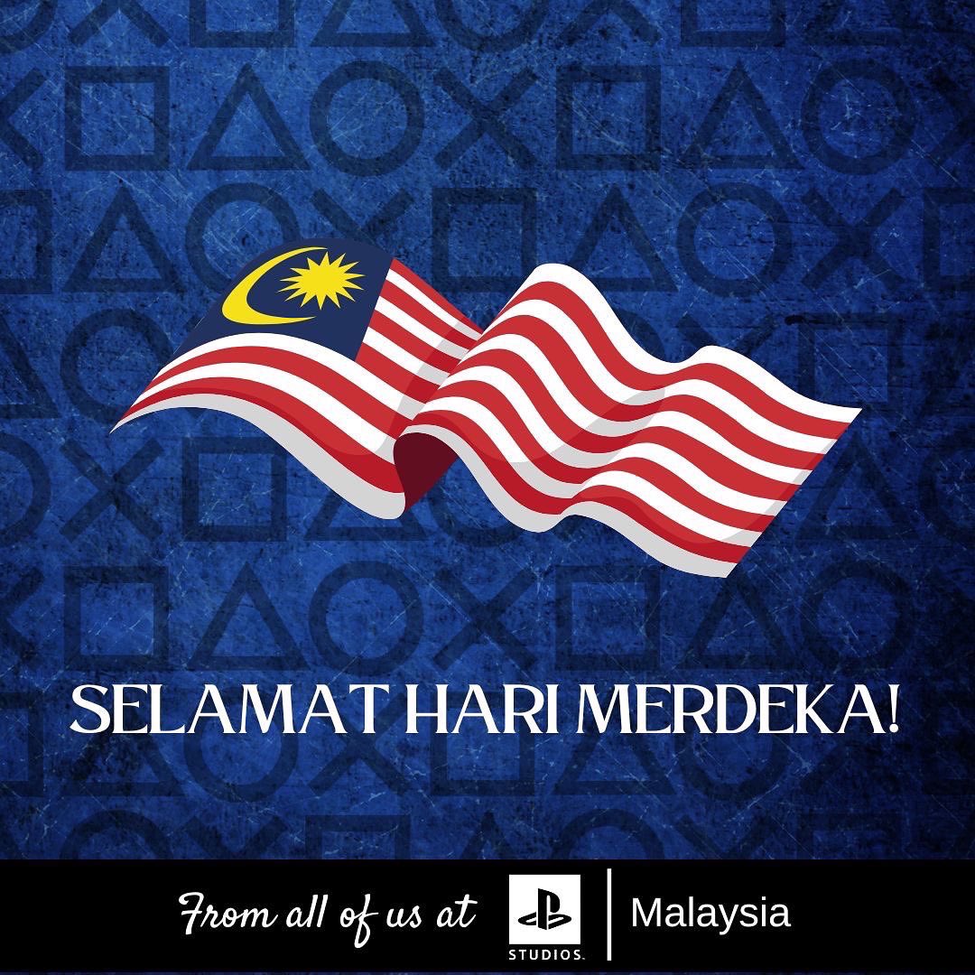mistahasnul's tweet photo. Selamat Hari Merdeka from all of us at  @playstation studios Malaysia. 
We are proud to be part of the Malaysian game industry and hope to be contributing to its growth. Opportunities abound, imagination unbound. 
#webuildworlds #weareMalaysia https://t.co/lf0MeyZD6r