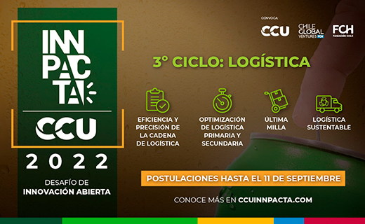 Postula hasta el 11/09 en el Desafío Regional de Innovación Abierta de CCU. Buscamos startups con foco en: Eficiencia y Precisión de la cadena de logística; Optimización de Logística primaria y secundaria; Última milla; y Logística Sustentable. Info &gt;&gt; ccuinnpacta.com 😉