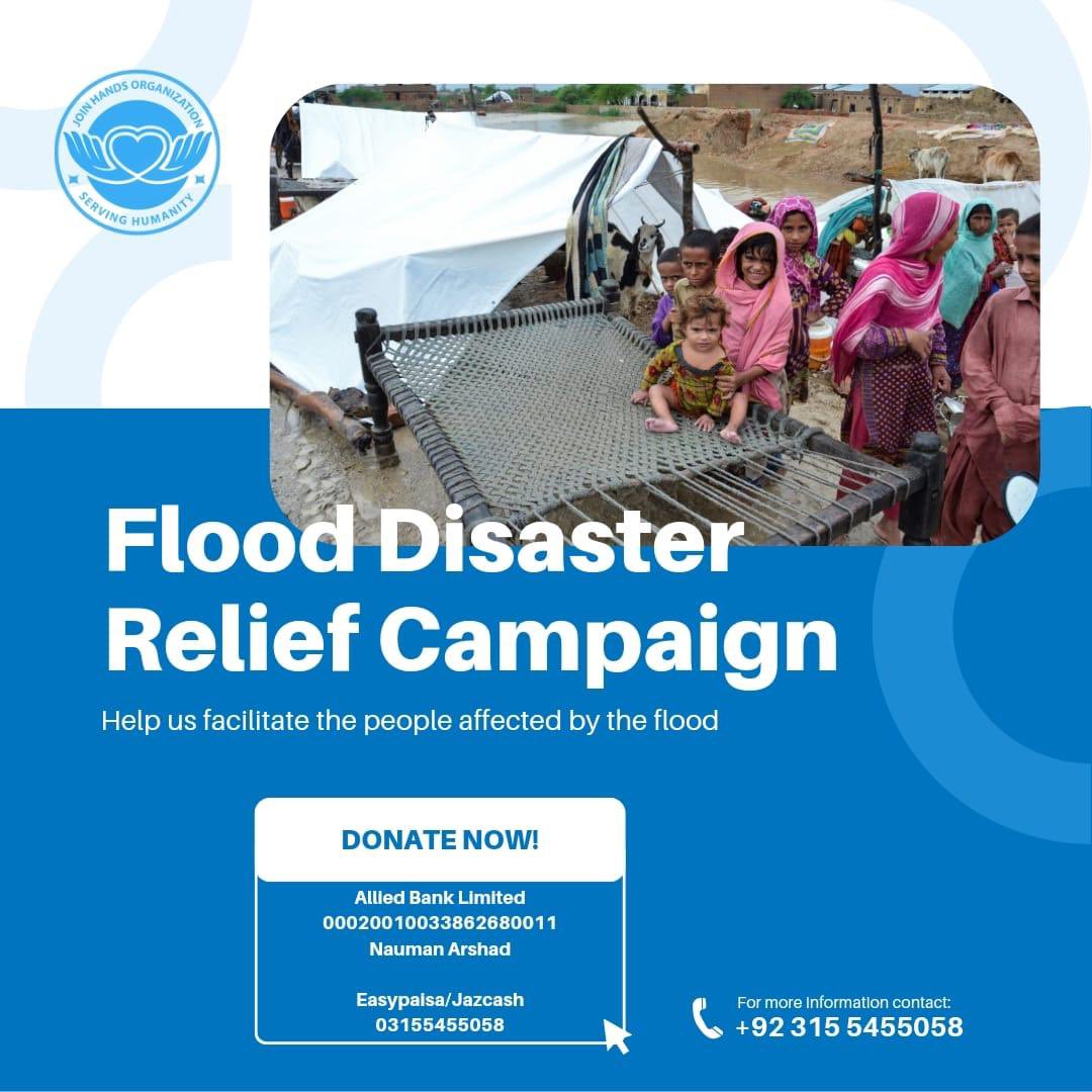 joinhandorg's tweet photo. Donate, Save Lives..
#FloodsInPakistan
#FloodReliefFund2022
#DisasterRelief
#Flood_NationalEmergency
#JOINHANDSORGANIZATION https://t.co/7sgdyVxinM