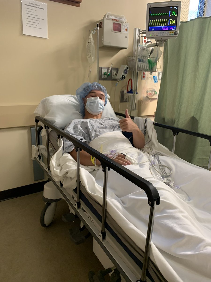 sambartlett_11's tweet photo. Unfortunately I had season ending ACL surgery today and will miss my entire junior year. Surgery went well. I will be back better than ever…@ACLrecoveryCLUB @CoachBClawson @shenfootball_01 https://t.co/WDpUYLbePk