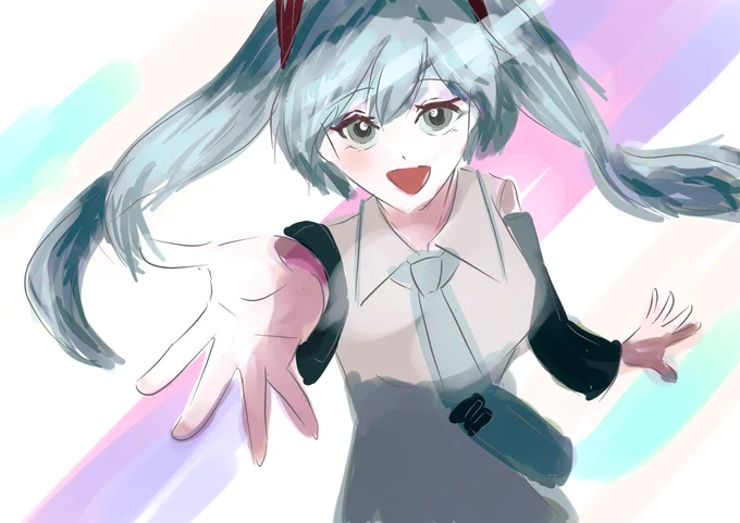 ミクさんお誕生日おめでと〜!そのうちちゃんと描きたいね 
