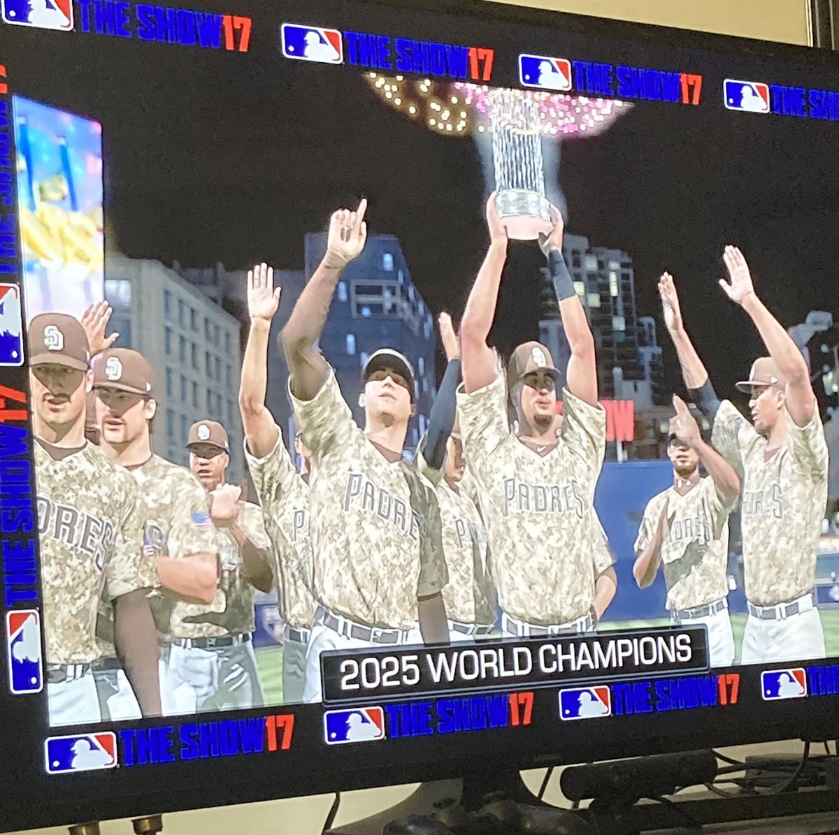 _Beastmode9000_'s tweet photo. As Mike Goldberg would say: “IT IS ALL OVER!”
7, count ‘em, 7 World Series championships in a row! Is there any stopping me and the Padres? I honestly don’t think so (hey that rhymes) ⚾️🔥🏆
#TimeToShine #MLB17 #MLBCareer #Gaming #PS4 #WorldSeries #PadresVsAngels https://t.co/kr83AGRpbY