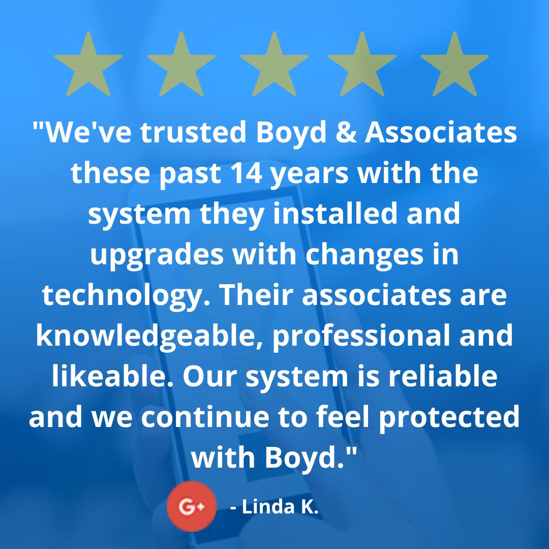BoydSecurity's tweet photo. We are thankful for our loyal clients who share their experiences with others!

#customerappreciation #googlereview #homesecurity #alarmsystem https://t.co/JyhSj3CN1T