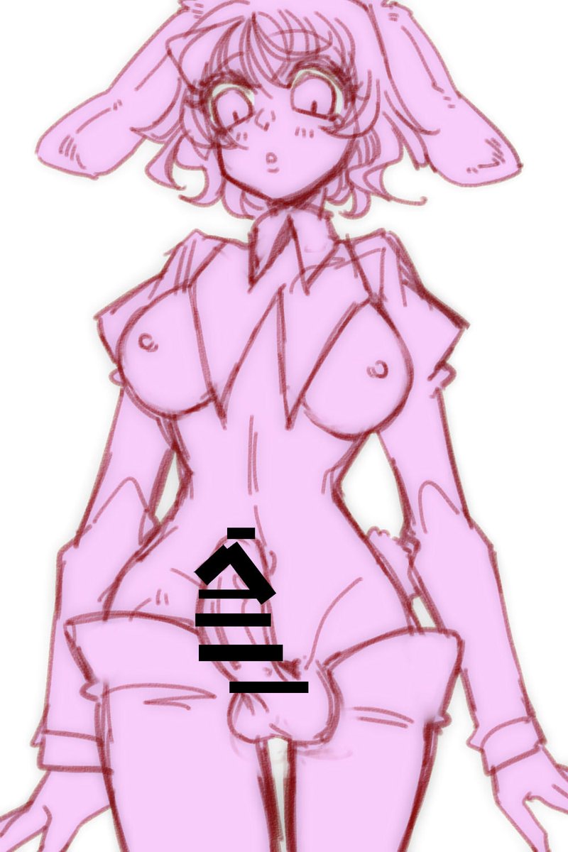 一日一枚。ロップイヤーの逆バニー。
#ふたなり 