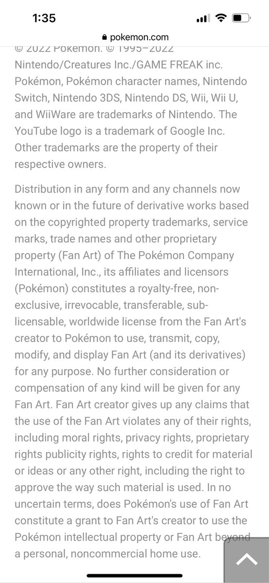 RatsPicnic's tweet photo. Did you know that by simply drawing a Pokémon in any, shape, style or form- you give up all rights to your work and Pokémon immediately owns it and can use it as they please without compensation or credit?

Now you do 🤔 https://t.co/lYSLTfnAcA