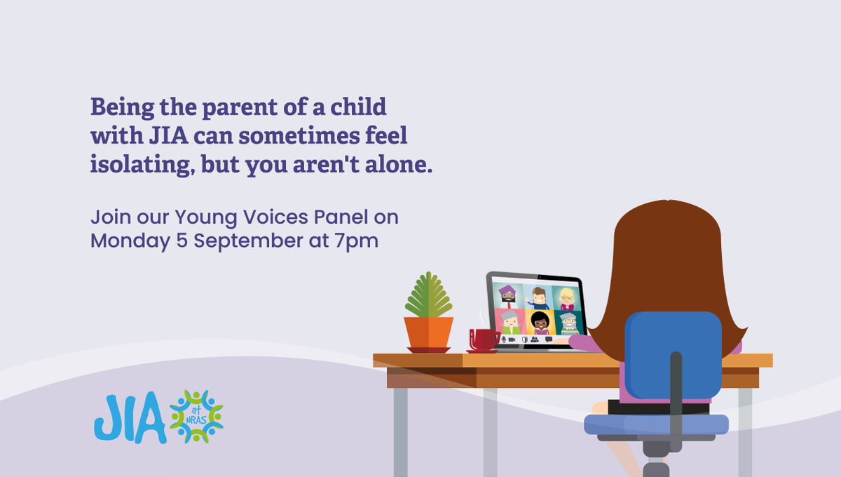 JIA_NRAS's tweet photo. Join our JIA Parent/Carer online group meeting on 5/09 @ 7pm on Zoom. We will be joined by some of our Young Voices Panel to share their experiences of living with JIA from a young persons’ perspective.

To register for the event please click here: https://t.co/d1uaVK5vjD https://t.co/CMSINZhjrX
