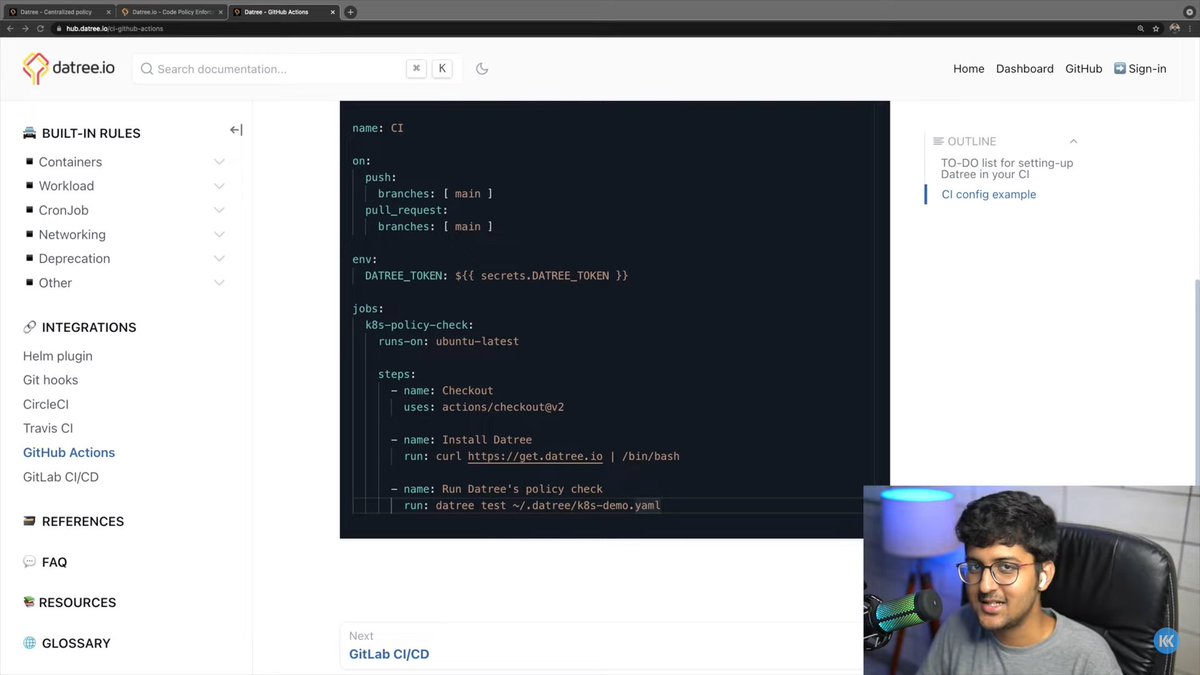 Sanyam_810's tweet photo. Today I got to know about Datree, where you can run validations (or even create your own checks) to prevent misconfiguration in your YAML files before deployment phase...

#DevOpsWithKunal #datree https://t.co/guIcppFK3P