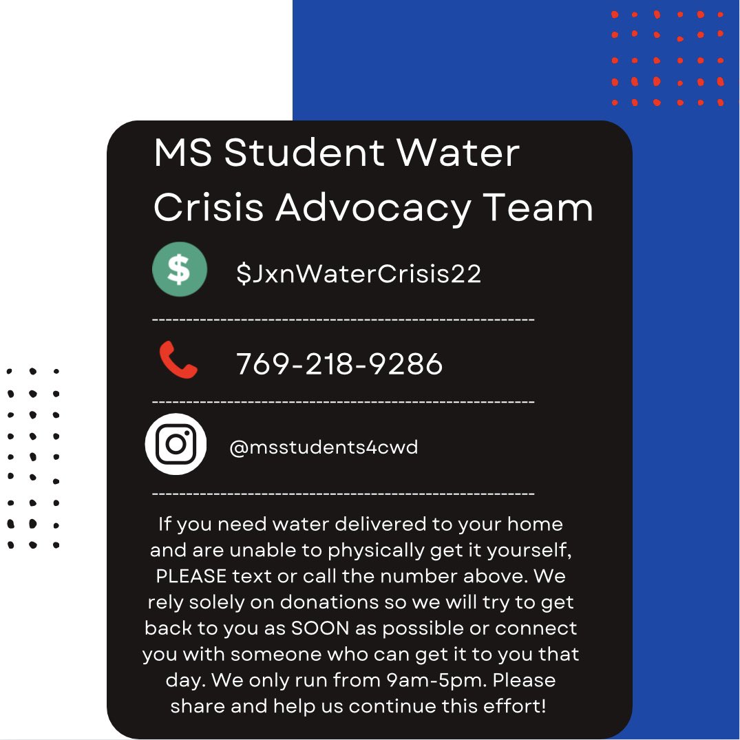 Me &amp; a group of local students are about to roll out our social media campaign for this issue BUT have started coordinating pick up and drop off of water cases for the elderly or those who are disabled &amp; cannot physically leave their homes for these distribution sites! ❤️
