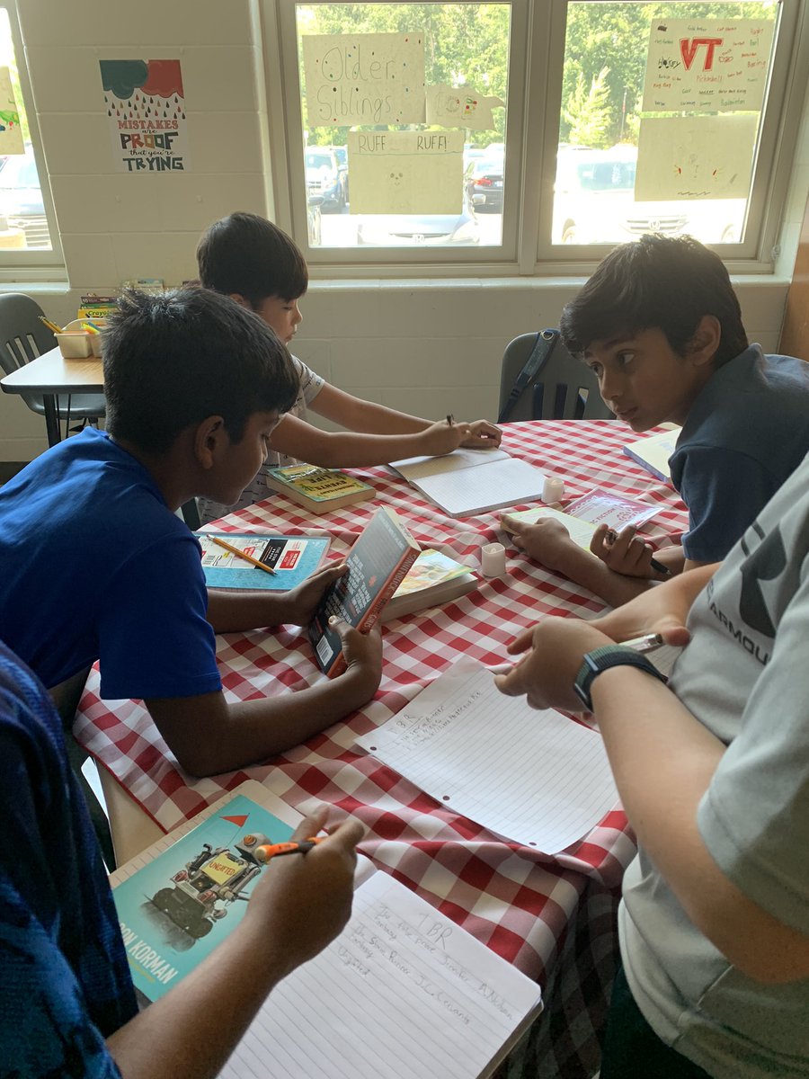 MsSchamus's tweet photo. Today students got acquainted with the classroom library by attending a “book tasting” event. So much excitement for reading! 💙🐻📚@BAM_MS_Official https://t.co/IOSSqAqkvN