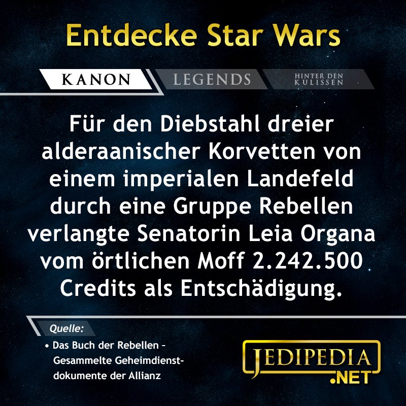 jedipedia's tweet photo. Well played! 😁
https://t.co/IkbKhCMJbo
#Jedipedia #EntdeckeStarWars #StarWars #KanonFakt #Alderaan #Korvette #Theft #Diebstahl #LeiaOrgana #Moff #Credits #TheRebelFiles #DasBuchDerRebellen https://t.co/jLsPpEMM4C