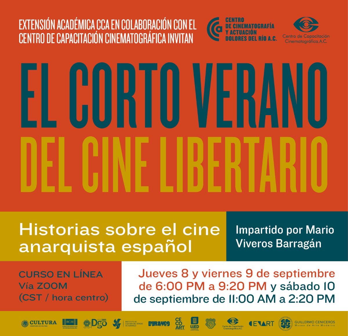 CCADurango's tweet photo. ¡Últimos días de inscripción! Apúntate al curso de historia del cine anarquista español. EL CORTO VERANO DEL CINE LIBERTARIO. 💡 En línea. ¡Imperdible! CCA y CCC invitan. - https://t.co/EA8fnX6w5j https://t.co/efqtlJw2Uj