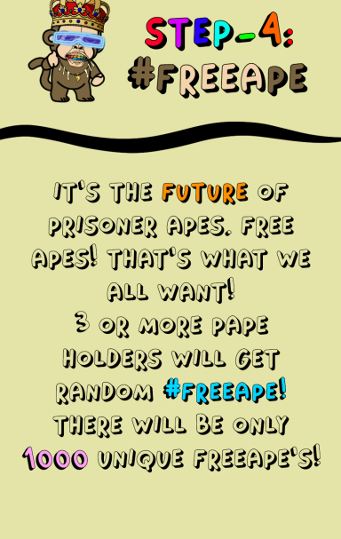 Hi #algofam. As the Prisoner Ape family, we are here with our roadmap! #freeape