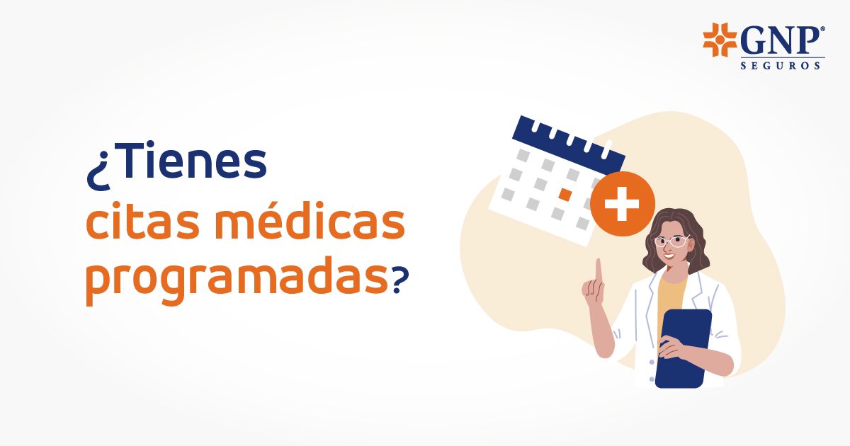 gnp_mx's tweet photo. Tu #SeguroMédico #GNP, a través de tu membresía #MédicaMóvil, te brinda servicio de recordatorios telefónicos por citas médicas programadas o ingesta de medicamentos 📱 Solicíta tus asistencias en Línea GNP o acércate a tu #Agente GNP para más información. https://t.co/iirMRJaVkg