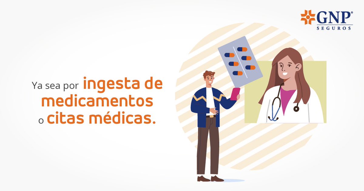 gnp_mx's tweet photo. Tu #SeguroMédico #GNP, a través de tu membresía #MédicaMóvil, te brinda servicio de recordatorios telefónicos por citas médicas programadas o ingesta de medicamentos 📱 Solicíta tus asistencias en Línea GNP o acércate a tu #Agente GNP para más información. https://t.co/iirMRJaVkg