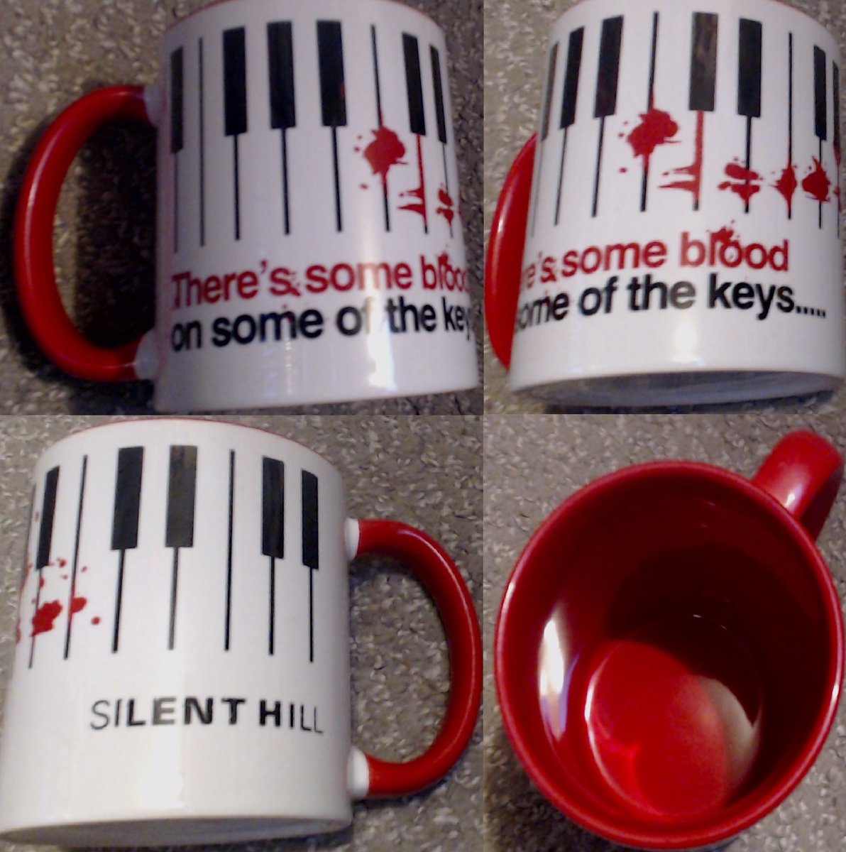 My new #SilentHill coffee mug from <a href="/KonamiShop/">RED</a> depicting the piano puzzle from the 1st game has arrived! It's red on the inside and has a red handle too which I really like.

And yes, the statue from First 4 Figures is here &amp; pics are incoming.....