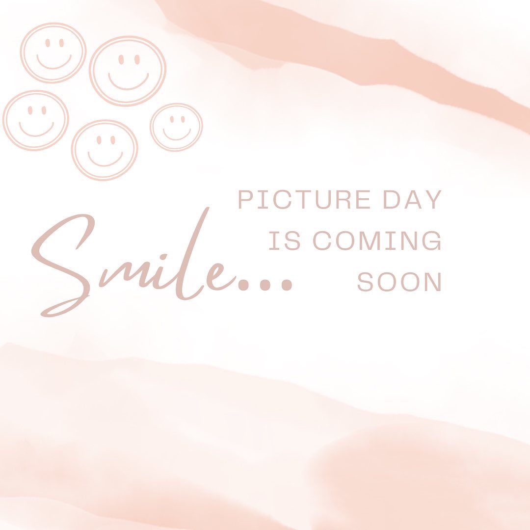 Thursday, September 1st is picture day!! 📸 It doesn’t cost anything to get your picture taken so make sure you’re there to be in the yearbook‼️