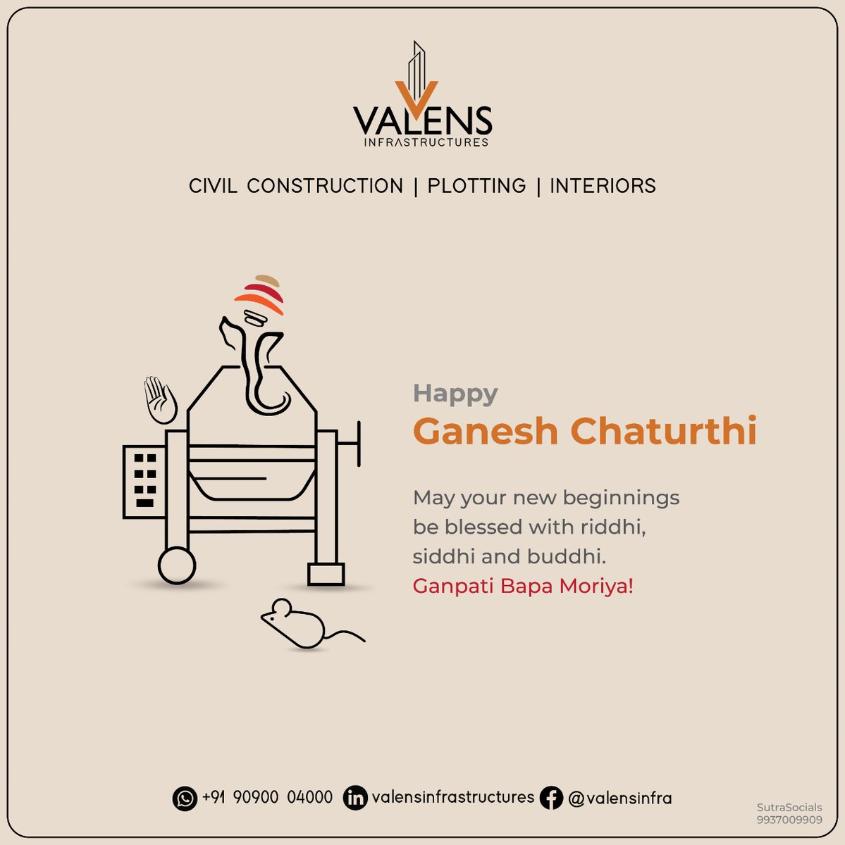 valens_infra's tweet photo. May your dream ventures begin free of obstacles, bearing fruits of prosperity. Gonapati Bappa Moriya! 

#valensinfra #valensodisha #construction #cuttack #bhubaneswar #Odisha #realestate #constructioncompany #ganeshpuja #ganeshpuja2022 https://t.co/8TgJvSCQqn