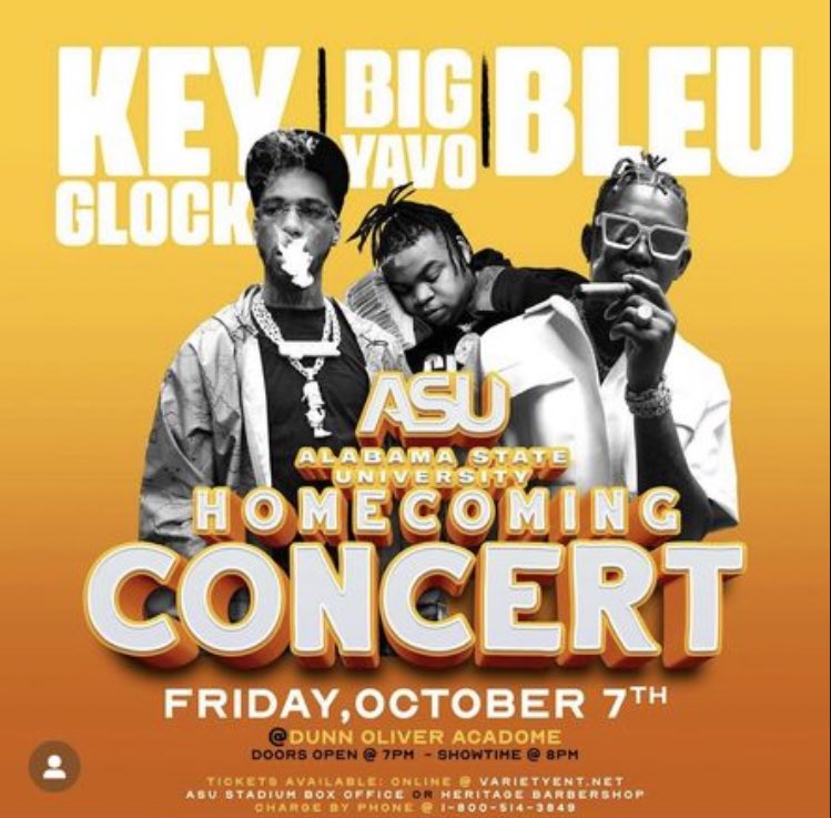 myasuelevated's tweet photo. 🚨🚨🚨🚨🚨🚨🚨🚨🚨🚨Performing Live in Dunn-Oliver Stadium: @KeyGLOCK , @bigyavo , & @_YungBleu 🎤🐝
#myasu #bamastate #BAMASTATETRAIN https://t.co/lkqiBWsOyW