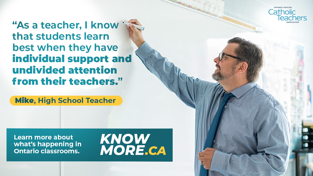 OECTAProv's tweet photo. #onted students deserve the best. This means quality, in-person learning that provides all students with the best opportunities to learn, practice, and grow.

#KnowMore about what’s happening in Ontario classrooms: https://t.co/SETUs9CG9p

#CatholicTeachers #onpoli https://t.co/X8yKqv0HPJ