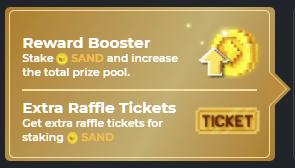 TheSandboxGame's tweet photo. Not yet staking? 👀 Get started NOW on https://t.co/tOcClEyBoM and let’s fill the #SandboxAlphaS3 Community Booster! 📈 https://t.co/Rsq0CcbWfn
